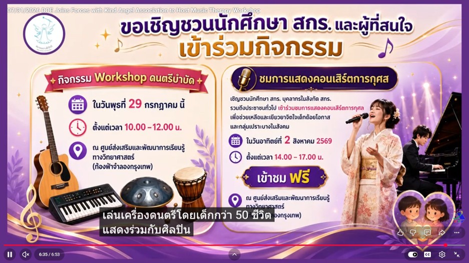 ภาพบรรยากาศ วันที่ 29 ก.ค.69 กิจกรรม Workshop